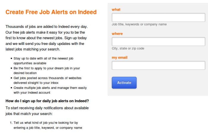 A Job Alert Widget