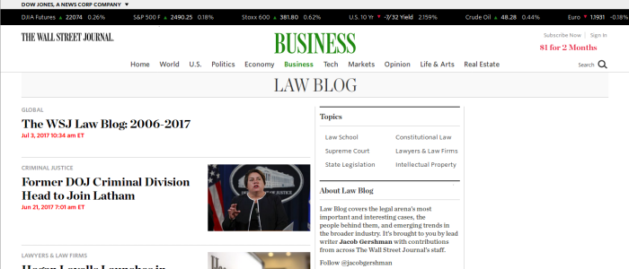 The Wall Street Journal Law Blog