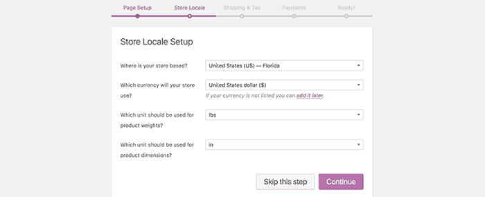 Setup Your Store Locale