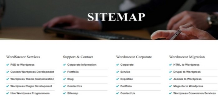 Sitemap WordSuccor