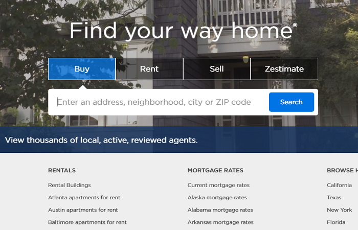 Search Box for Real Estate Property Listing