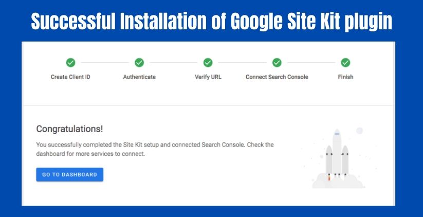 Successful Installation of Google Site Kit plugin