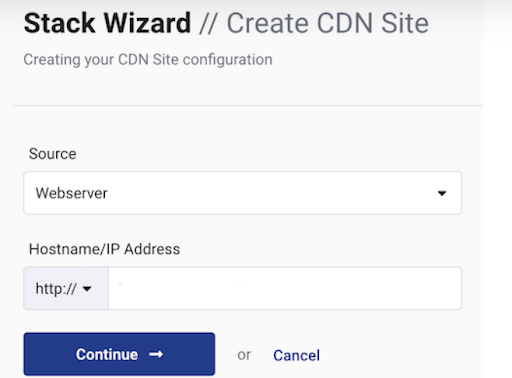 Create CDN site