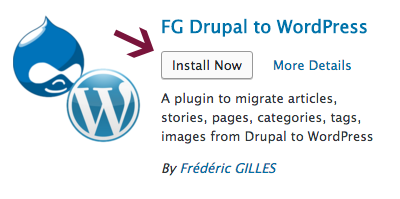 FG Drupal to WordPress plugin