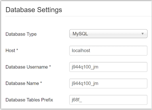 Database Setting