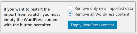 Empty WordPress content