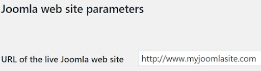 Joomla website parameter