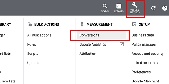 choose conversion under measurement